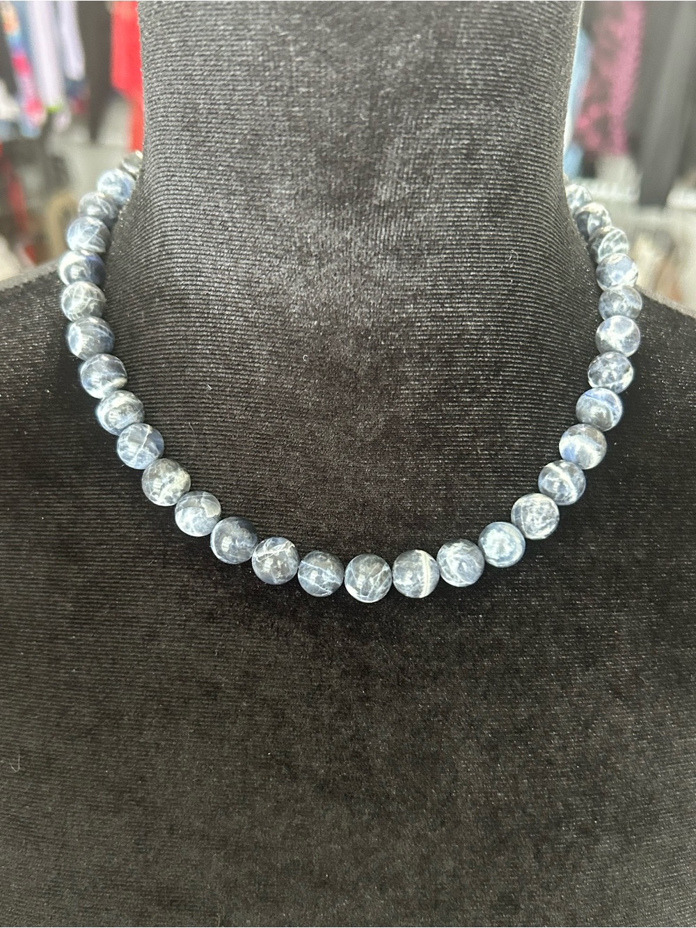 Blue Beaded Necklace - Women's Jewelry